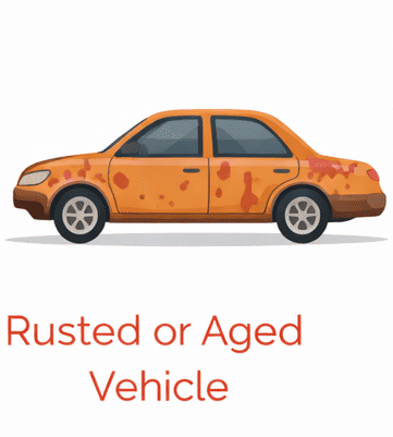 rusted aged vehicle