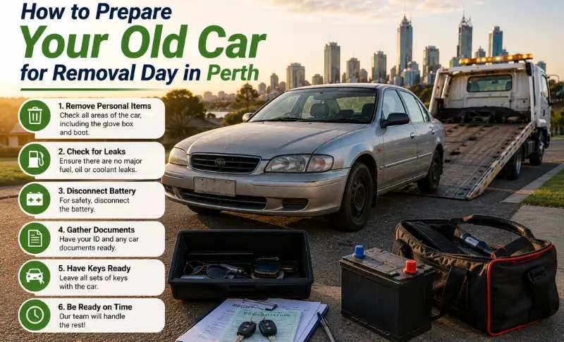 You are currently viewing How to Prepare Your Old Car for Removal Day in Perth