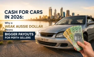 Read more about the article Cash for Cars in 2026: Why a Weak Aussie Dollar Means Bigger Payouts for Perth Sellers