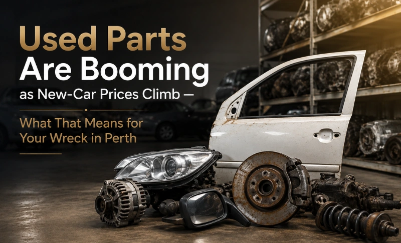 You are currently viewing Used Parts Are Booming as New-Car Prices Climb — What That Means for Your Wreck in Perth