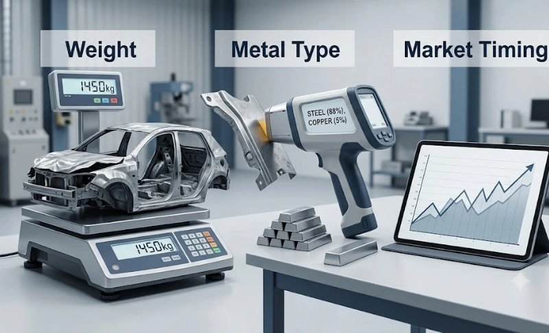 You are currently viewing How Scrap Car Value Is Calculated: Weight, Metal Type, and Market Timing
